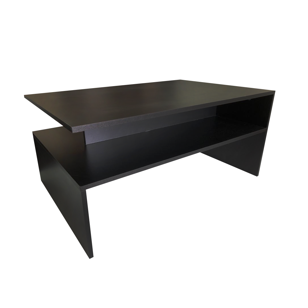 Foto 4 | Mesa de Centro Genérica Doble Repisa Minimalista Negro