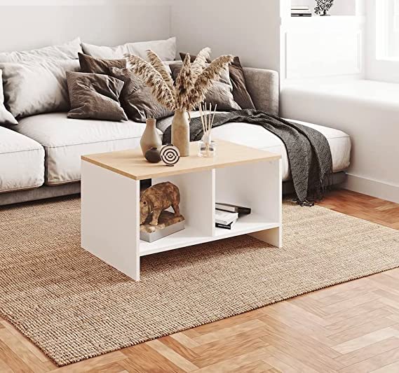 Foto 3 pulgar | Mesa de Centro Smart MORU Blanco y Roble