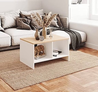 Foto 2 | Mesa de Centro Smart MORU Blanco y Roble
