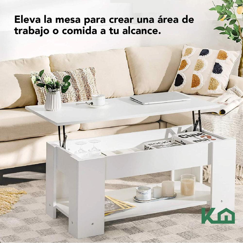 Foto 4 pulgar | Mesa de Centro Kingshouse color Blanco