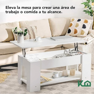 Foto 3 | Mesa de Centro Kingshouse color Blanco