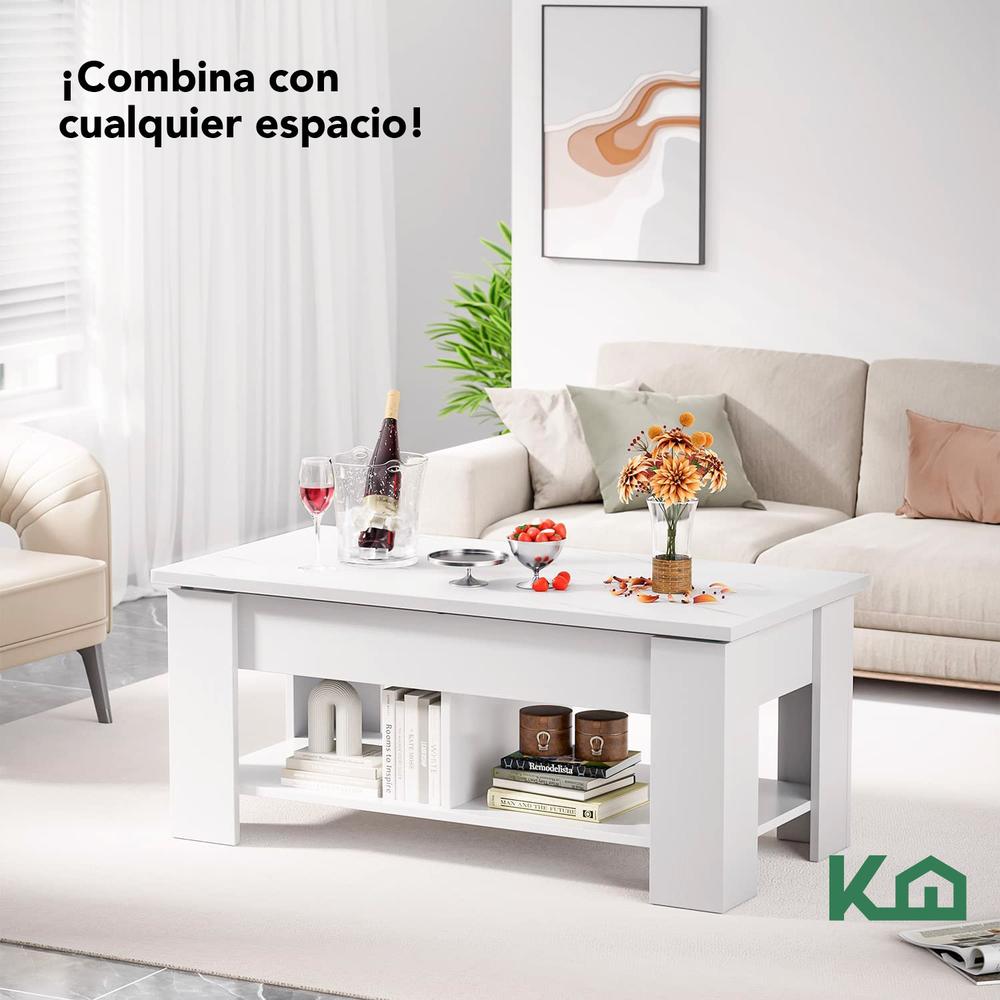 Foto 6 | Mesa de Centro Kingshouse color Blanco