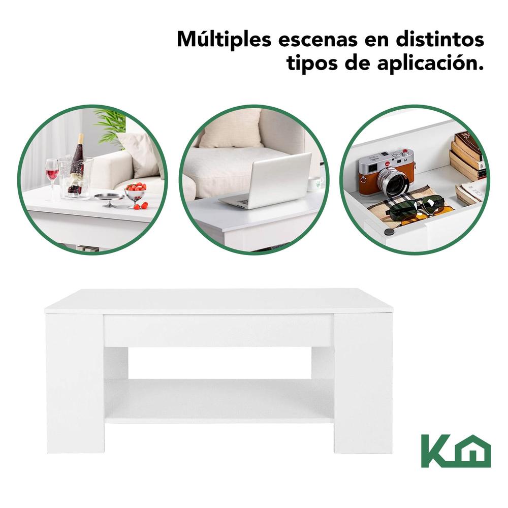 Foto 7 | Mesa de Centro Kingshouse color Blanco