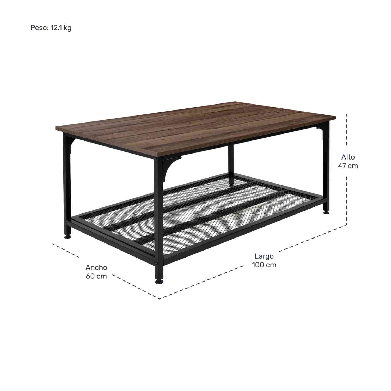 Foto 8 | Mesa de Centro Rack & Pack color Café
