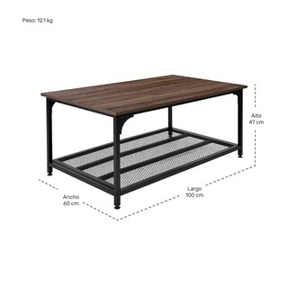 Foto 8 | Mesa de Centro Rack & Pack color Café