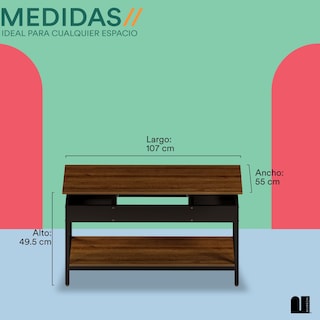 Foto 5 | Mesa de Centro Mubson Compartimiento Plegable Piare