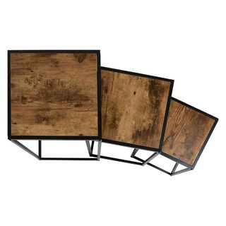 Foto 4 | Set Mesas de Centro Rack & Pack Marrones Cuadradas 3 Piezas