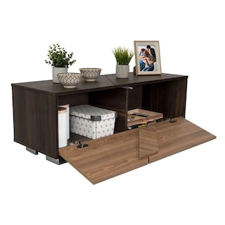 Foto 4 | Mesa De Centro Ariel, Caoba Y Miel, Con Una Puerta Y Patas De Acero