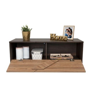 Foto 6 | Mesa De Centro Ariel, Caoba Y Miel, Con Una Puerta Y Patas De Acero