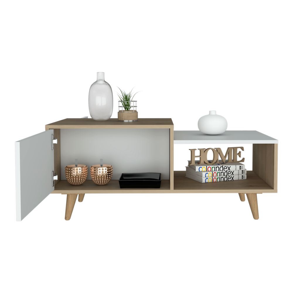 Foto 5 pulgar | Mesa De Centro Trueno, Beige Y Blanco Vainilla, Con Amplio Espacio Para Ubicar Decoraciones