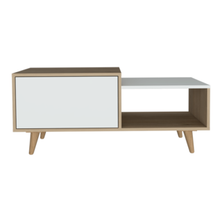 Foto 6 | Mesa De Centro Trueno, Beige Y Blanco Vainilla, Con Amplio Espacio Para Ubicar Decoraciones