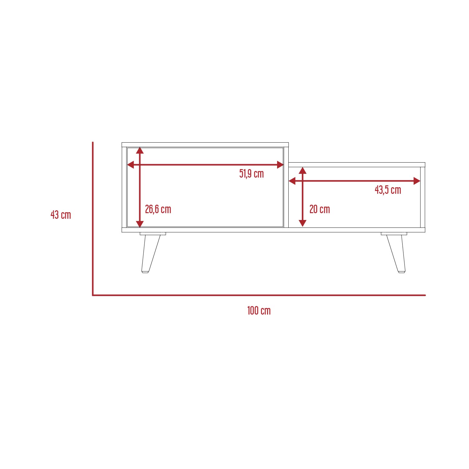 Foto 8 | Mesa De Centro Trueno, Beige Y Blanco Vainilla, Con Amplio Espacio Para Ubicar Decoraciones