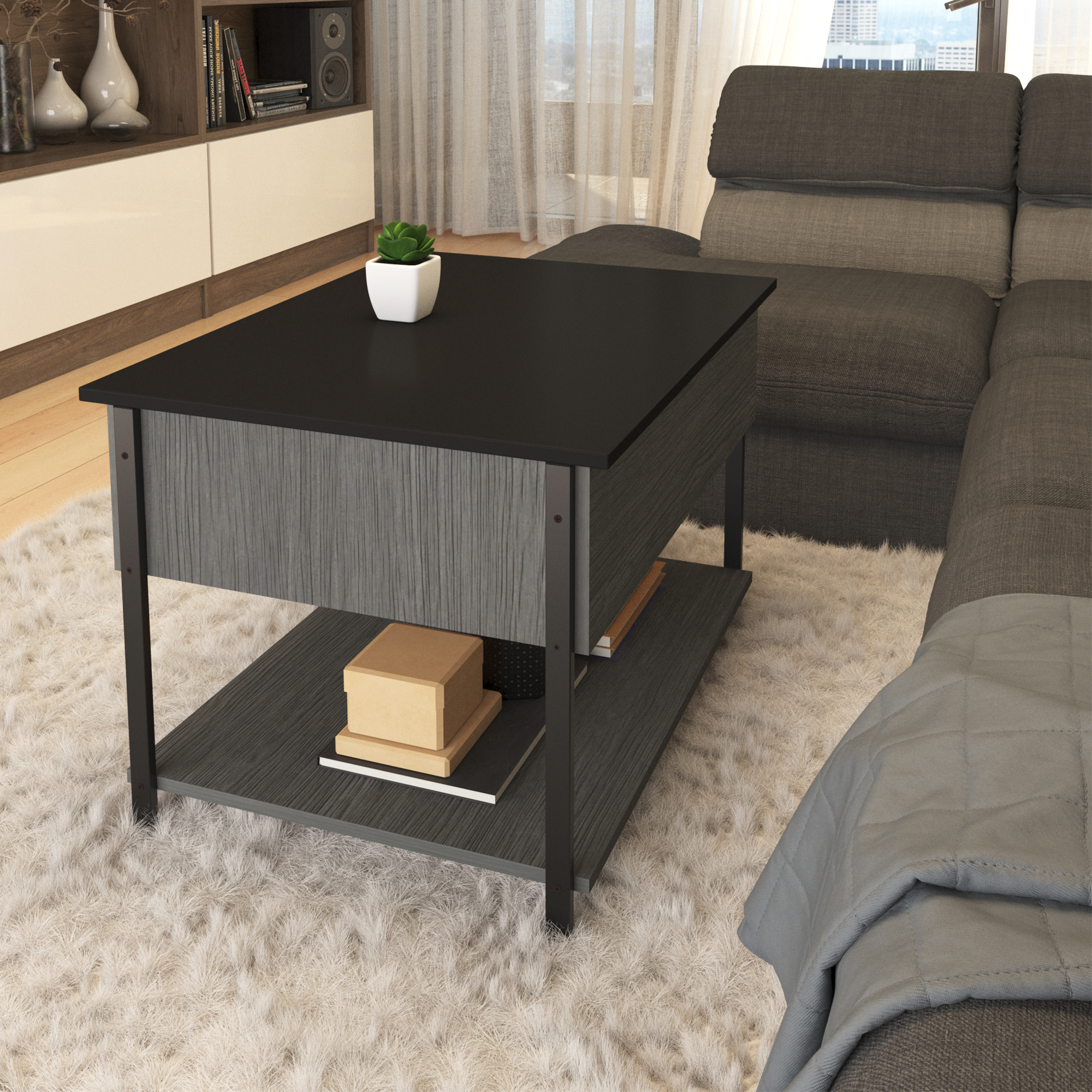 Foto 4 | Mesa de Centro Playcon Gris