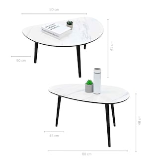 Foto 2 | Mesa de Centro Top Living Catte Blanca