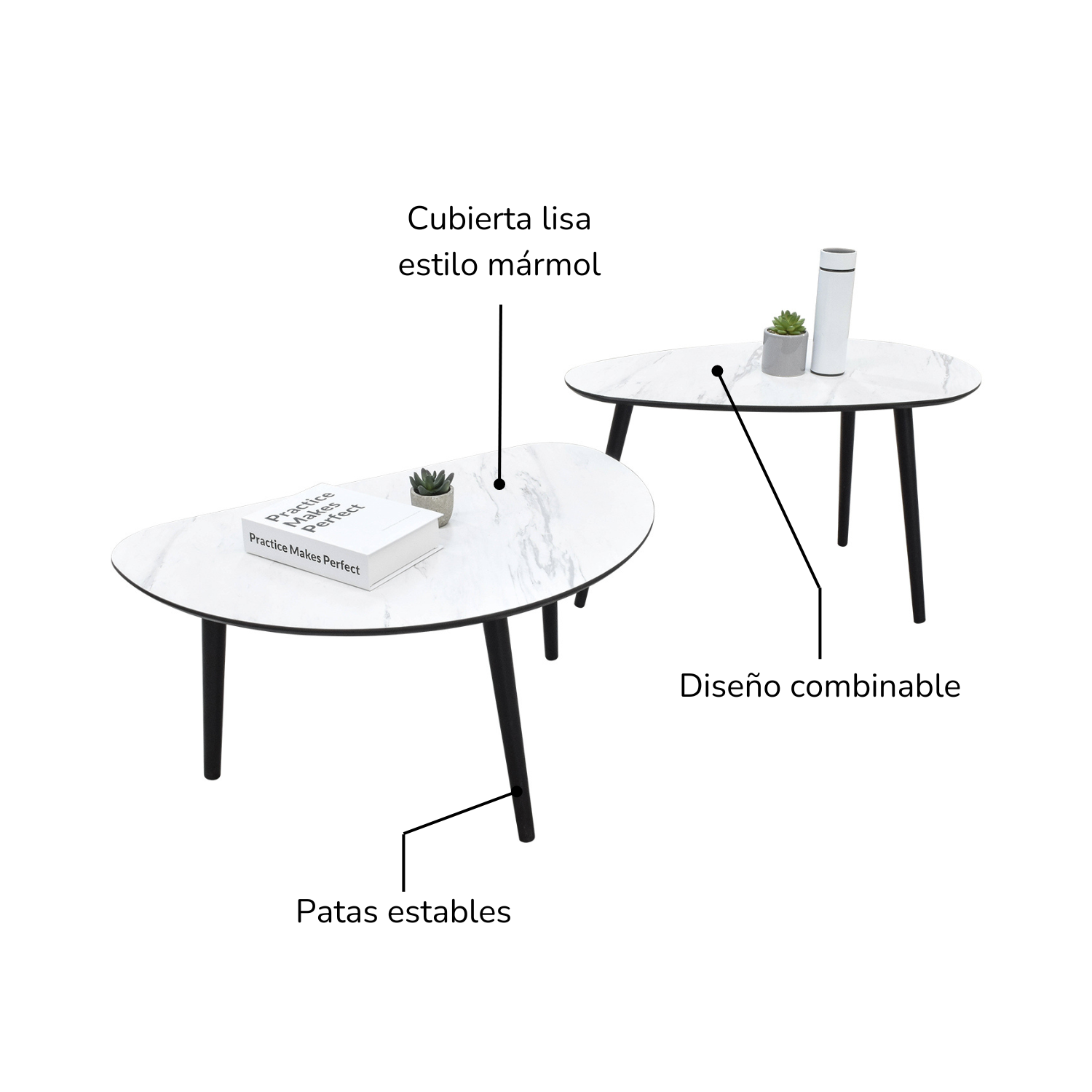 Foto 4 pulgar | Mesa de Centro Top Living Catte Blanca