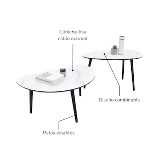 Foto 3 | Mesa de Centro Top Living Catte Blanca