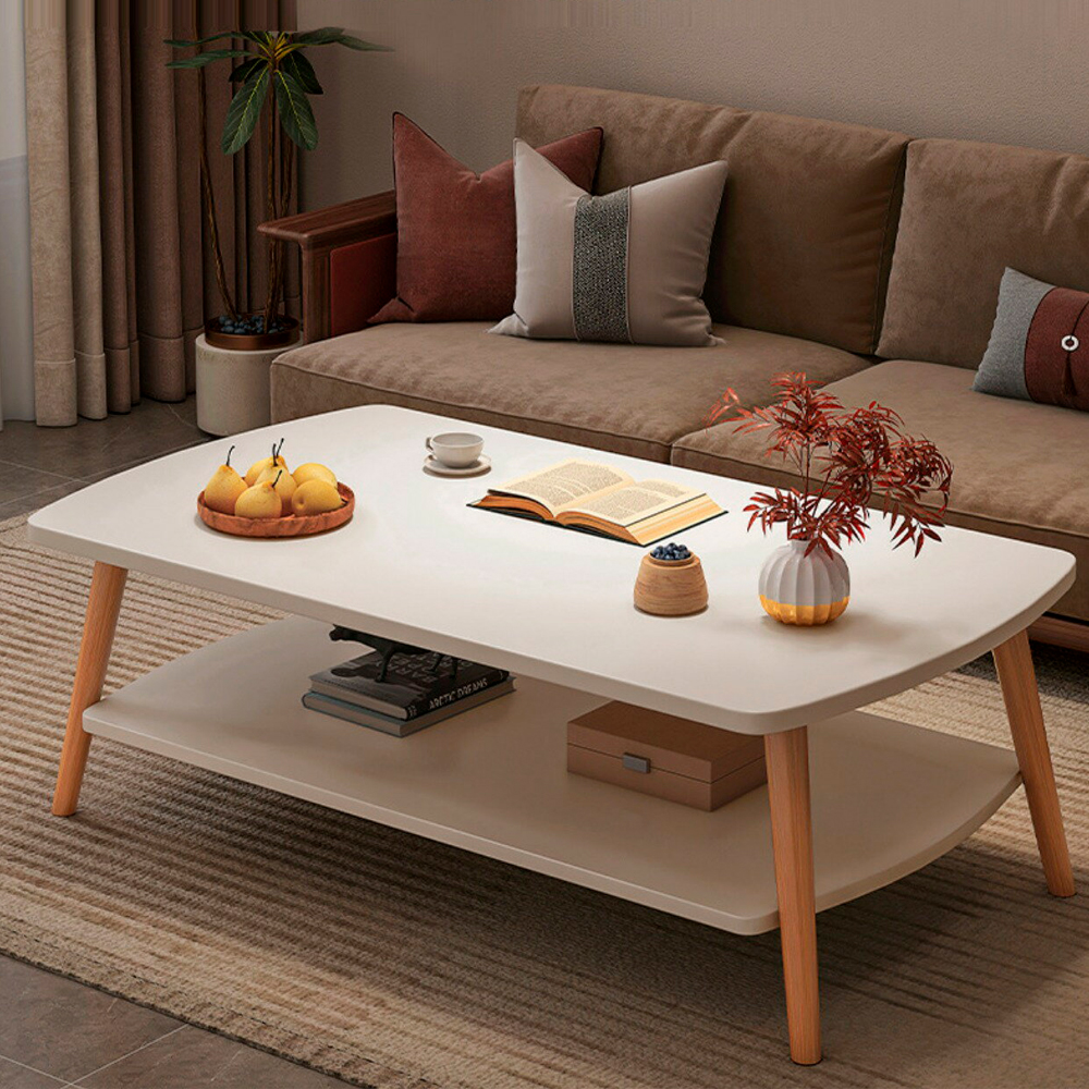 Foto 6 pulgar | Mesa de Centro Rectangular Ilios Innova Minimalista Blanca