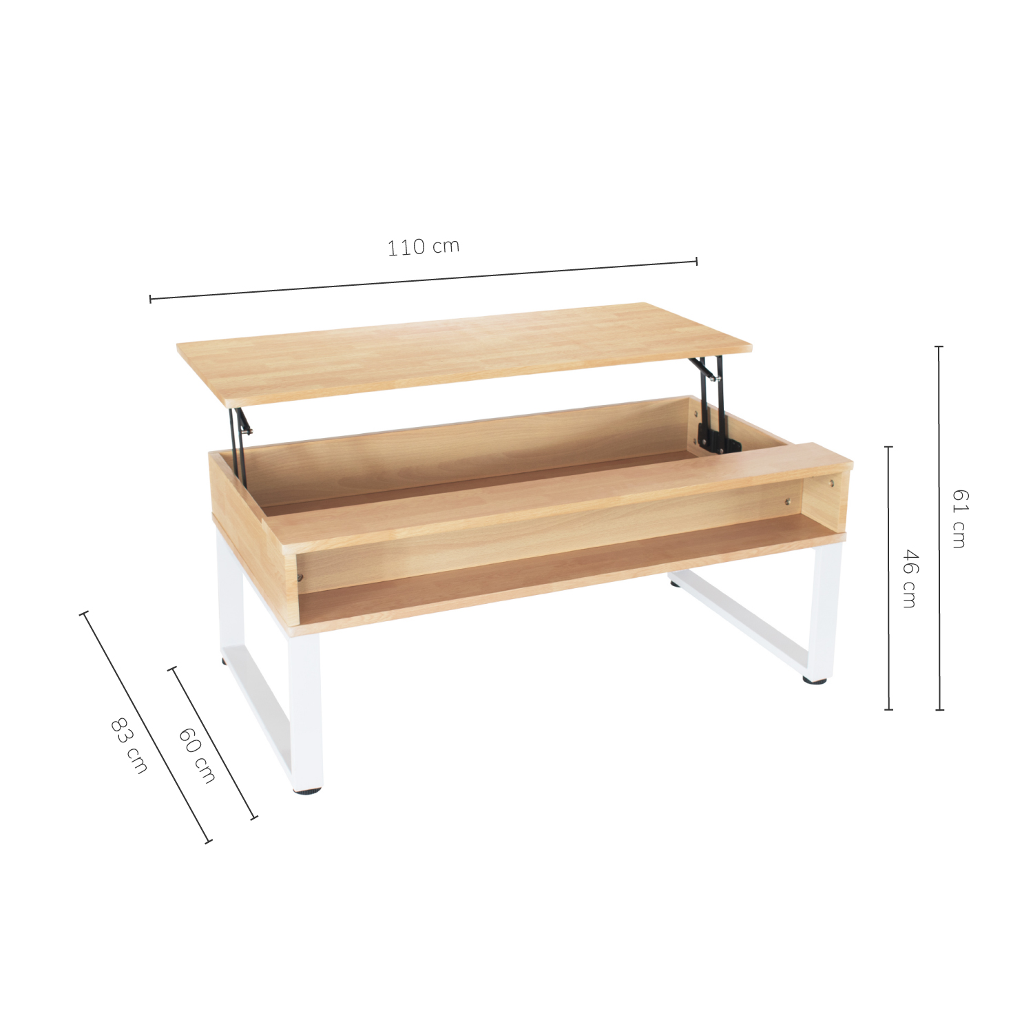 Foto 4 | Mesa De Centro Top Living Transmutara Café Y Blanco