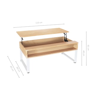 Foto 4 | Mesa De Centro Top Living Transmutara Café Y Blanco