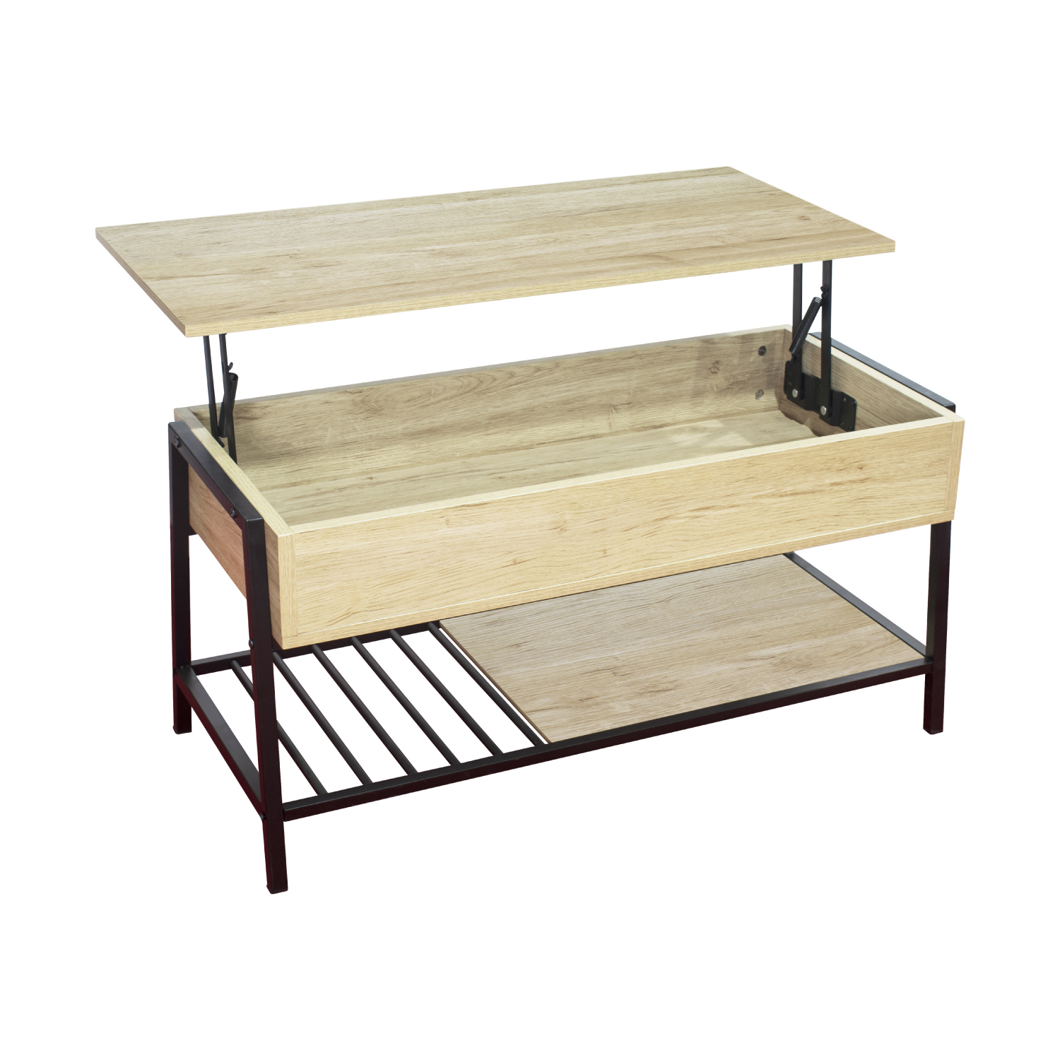 Mesa De Centro Top Living Beige Y Negro