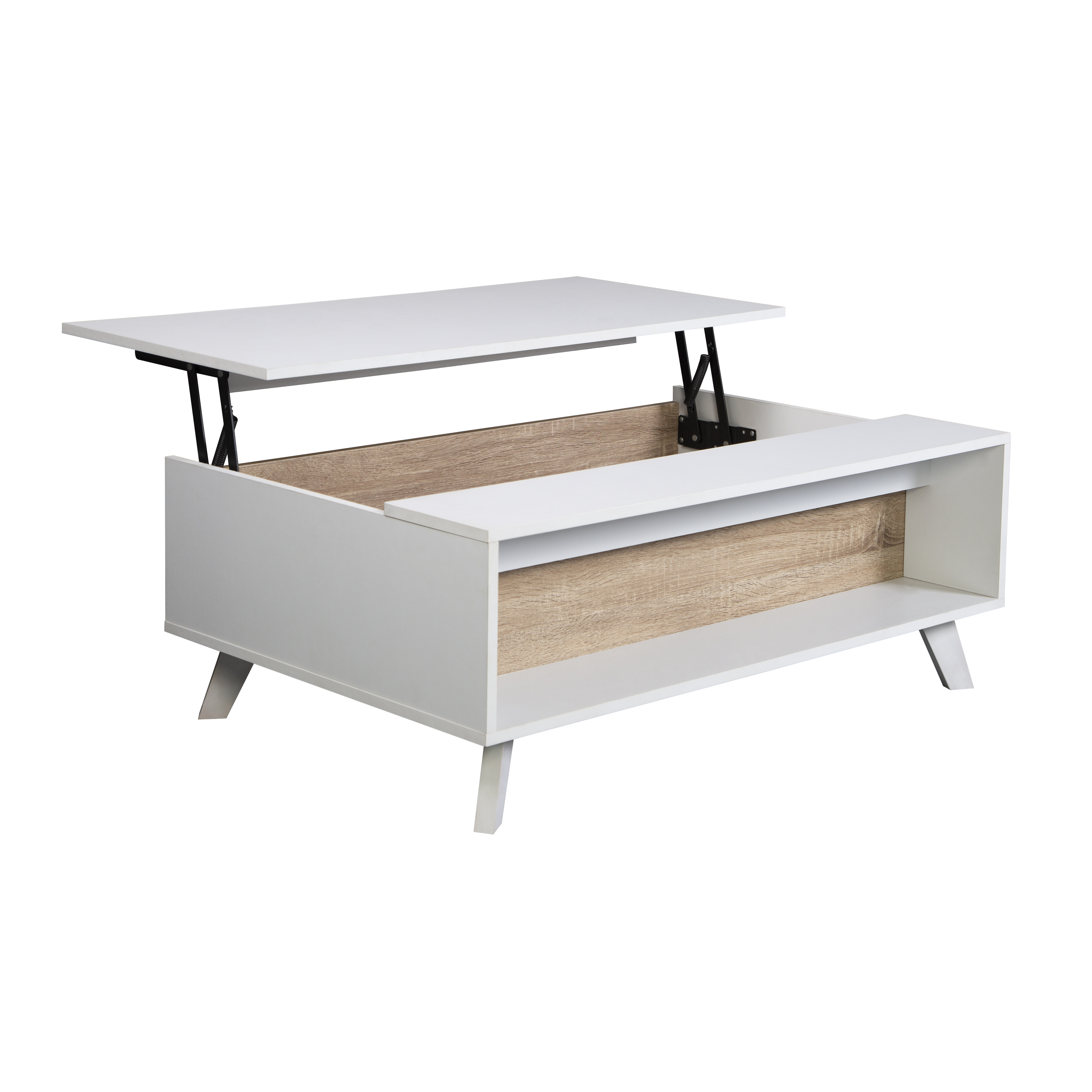 Mesa De Centro Top Living Aloria Blanca Y Beige