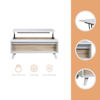 Foto 6 | Mesa De Centro Top Living Aloria Blanca Y Beige