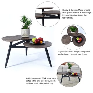 Foto 8 | Mesa De Centro Furniturer Biel Marrón 68.5 X 40 X 40.5 Cm