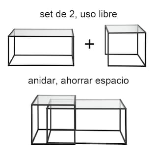 Foto 4 | Mesa de Centro Homemake Adomo Glass A
