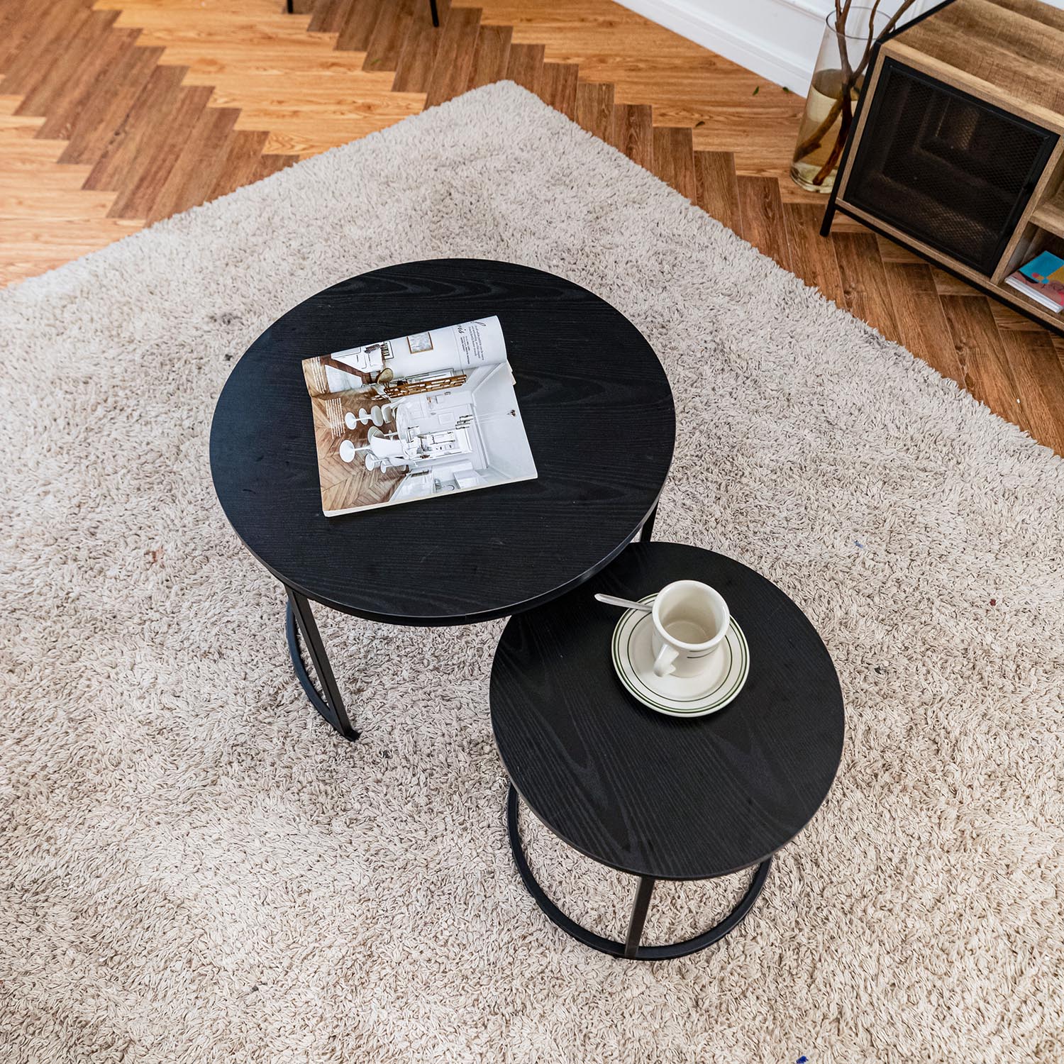 Foto 5 pulgar | Mesa de Centro Homemake Osric Negro