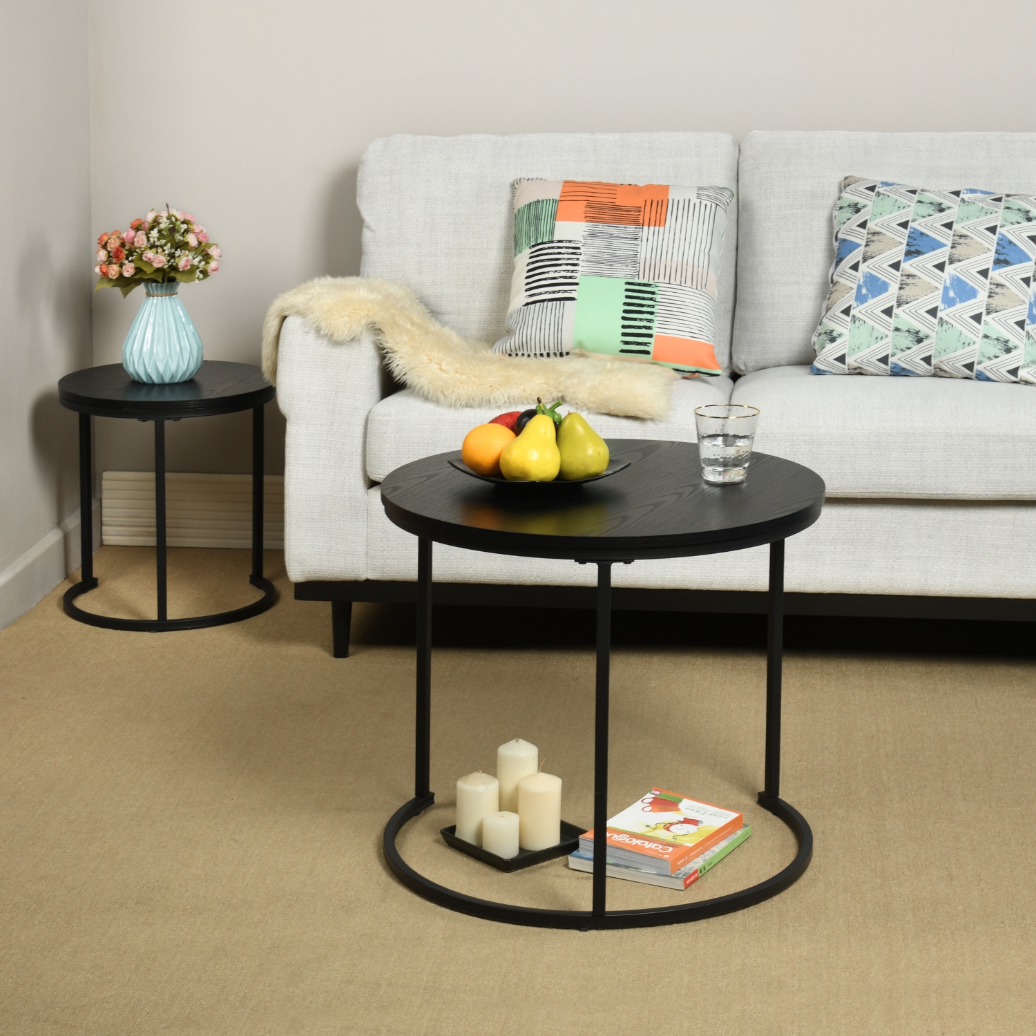 Foto 7 pulgar | Mesa de Centro Homemake Osric Negro