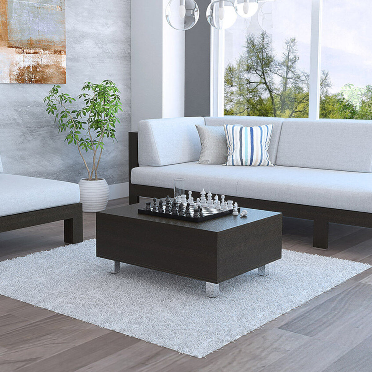 Mesa de Centro Extendible Gambia Color Wengue