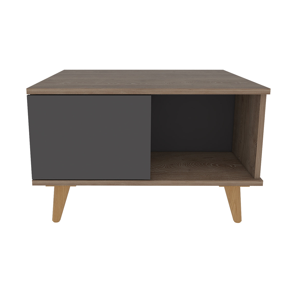 Foto 5 | Mesa De Centro Salem, Color Miel Y Plomo, 1 Puerta