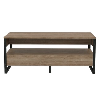 Foto 5 | Mesa De Centro Magnum, Color Miel, 2 Entrepaños