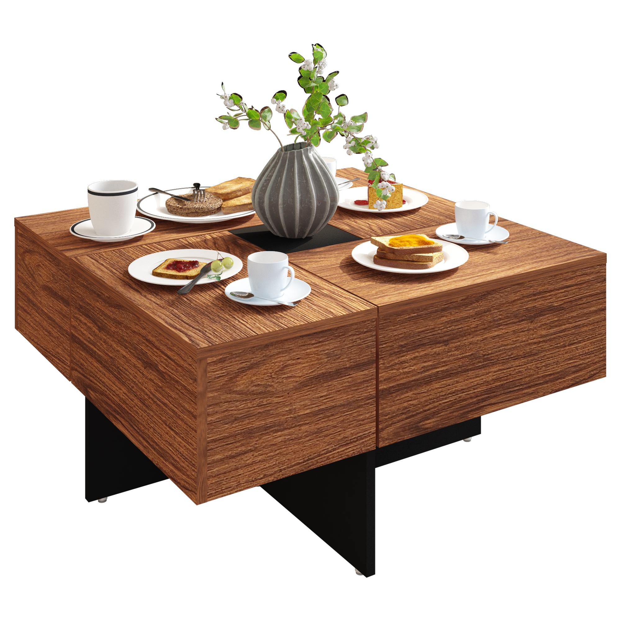 Foto 3 pulgar | Mesa Central Marsella Playcon 78.5 X 43 cm Tablero Texturizado Tzalam