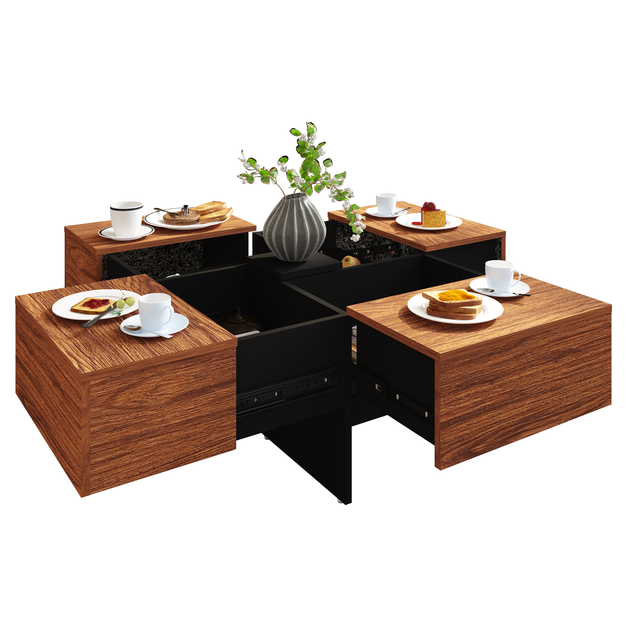 Foto 4 pulgar | Mesa Central Marsella Playcon 78.5 X 43 cm Tablero Texturizado Tzalam