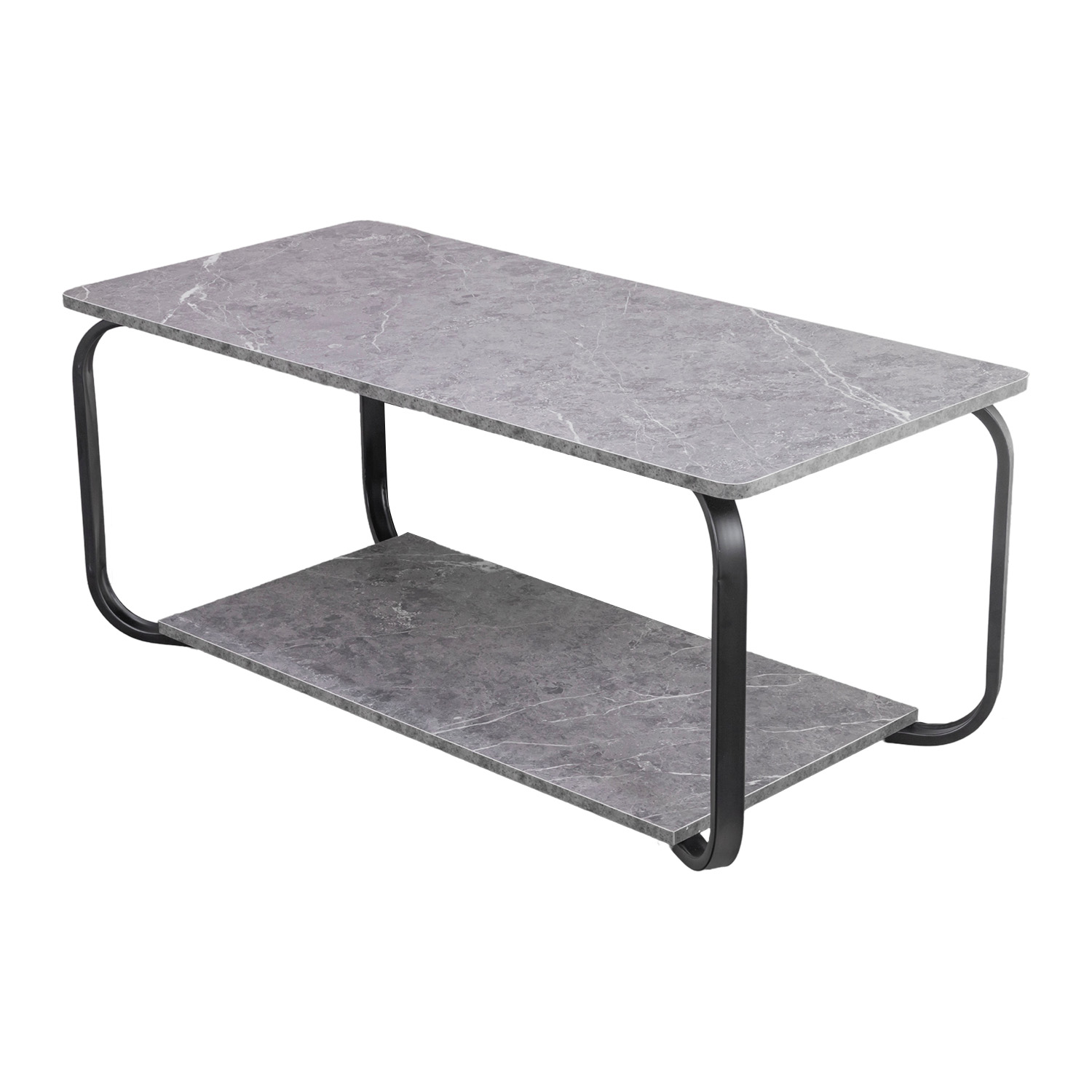 Foto 1 | Mesa de Centro Bossa Oslo Gris Marmoleada