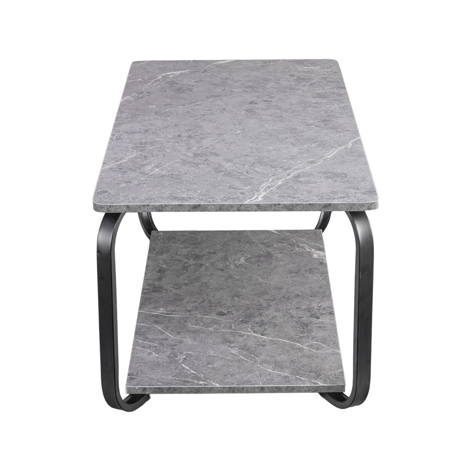 Foto 4 pulgar | Mesa de Centro Bossa Oslo Gris Marmoleada