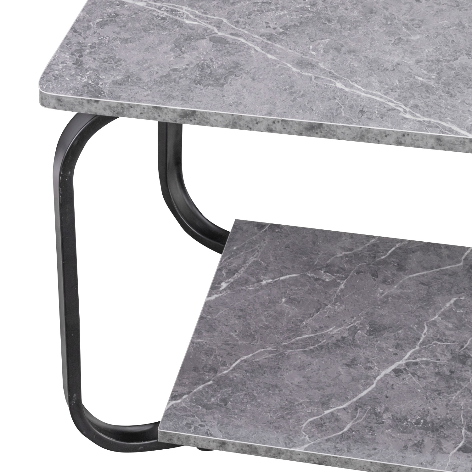 Foto 5 pulgar | Mesa de Centro Bossa Oslo Gris Marmoleada