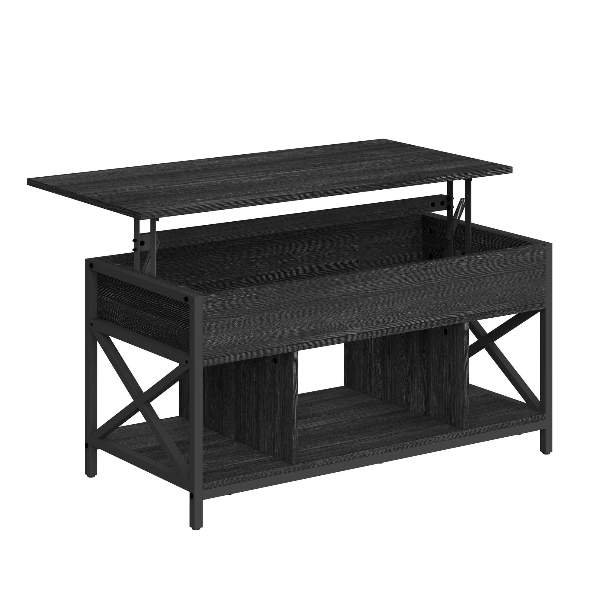 Foto 2 pulgar | Mesa Elevadora Con Compartimentos Ocultos Y Estante De Almacenamiento, Vasagle, Negra Mlct212b22