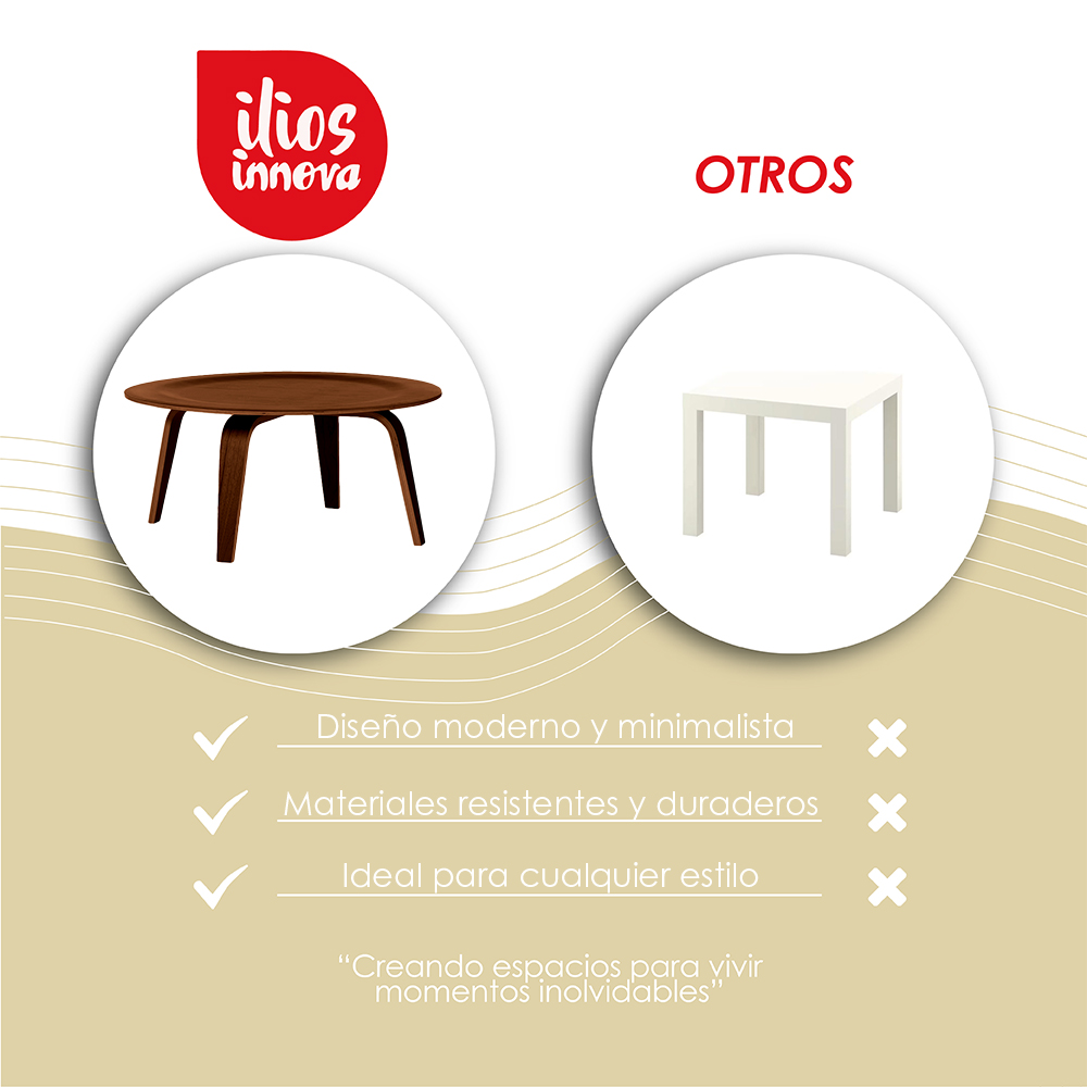 Foto 9 pulgar | Ilios Innova Mesa De Centro Moderna – Diseño Minimalista Y Elegante Para Sala O Estancia