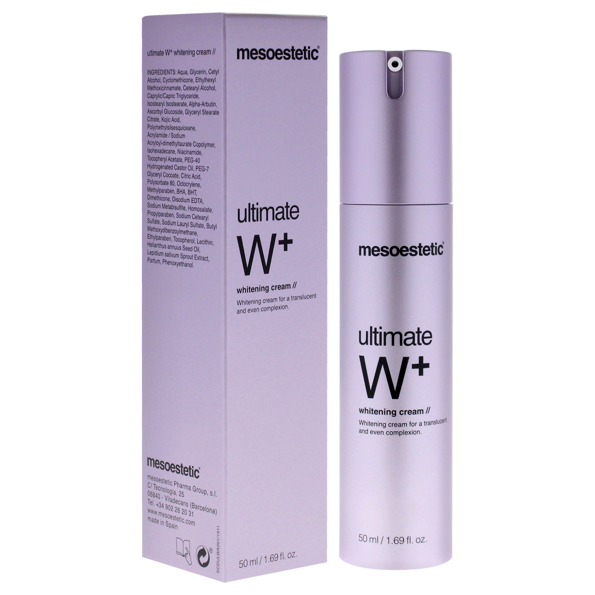 Foto 4 pulgar | Crema Blanqueadora Mesoestetic Ultimate W Plus 50 Ml Unisex - Venta Internacional.