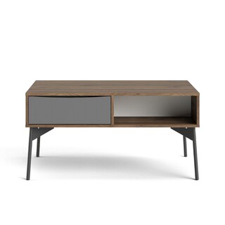 Foto 1 | Mesa De Centro Rectangular Alterego Multicolor Con 1 Cajón Y 1 Espacio De Almacenamiento. Estructura De Madera Mdf