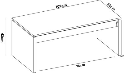 Foto 4 | Mesa De Centro Rectangular Elevable Blanca Brillante Con Espacio De Almacenamiento Y Soporte Metálico