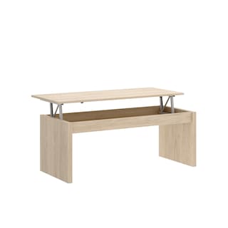 Foto 3 | Mesa De Centro Rectangular Elevable Color Madera Con Espacio De Almacenamiento Y Soporte Metálico