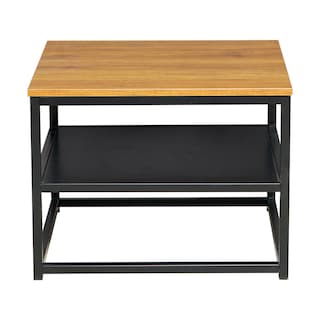 Foto 1 | Mesa De Centro Cuadrada Con Tablero De Mdf Y Estructura Metálica Negra