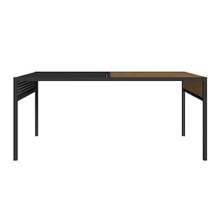 Foto 1 | Mesa De Centro Rectangular Color Negro Y Madera Con Estructura Metálica De Acero Mdp 80cm (ancho)*50cm (profundo)