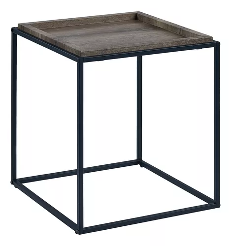 Foto 1 | Mesa De Centro Apoyo Lateral Minimalista Moderna Sala Eke Color Marrón Oscuro