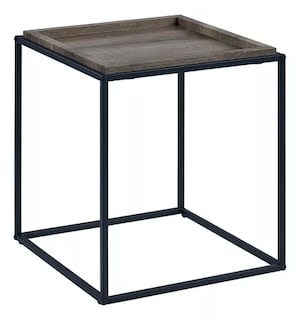 Foto 1 | Mesa De Centro Apoyo Lateral Minimalista Moderna Sala Eke Color Marrón Oscuro