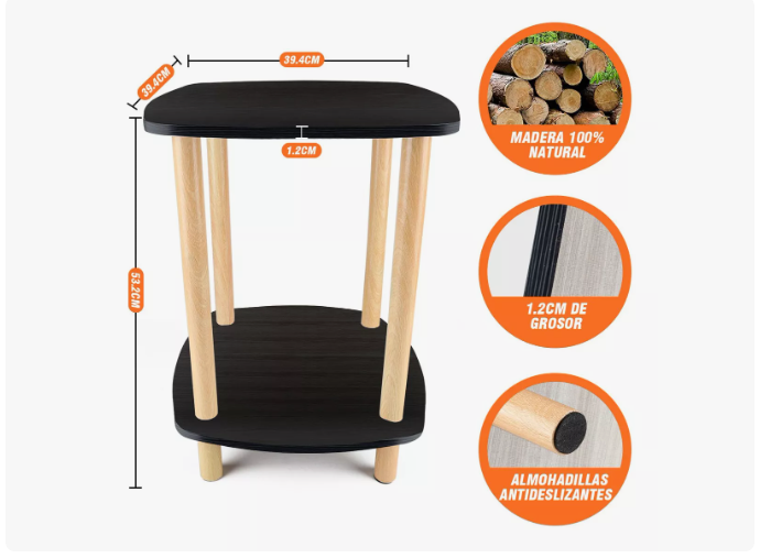 Foto 4 pulgar | Mesa De Centro Xtellar Madera 2 Niveles Hogar