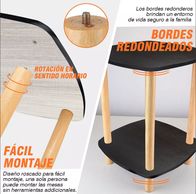 Foto 5 pulgar | Mesa De Centro Xtellar Madera 2 Niveles Hogar